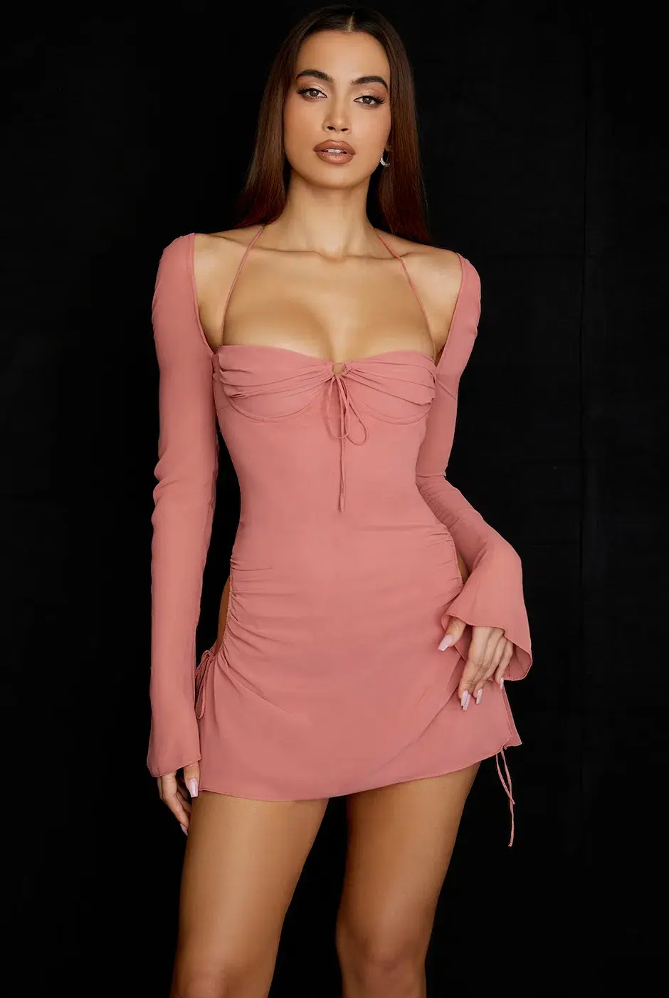 House Of CB Baby Cutout Halter Mini Dress Pink Size S / AU 8 - Image 5