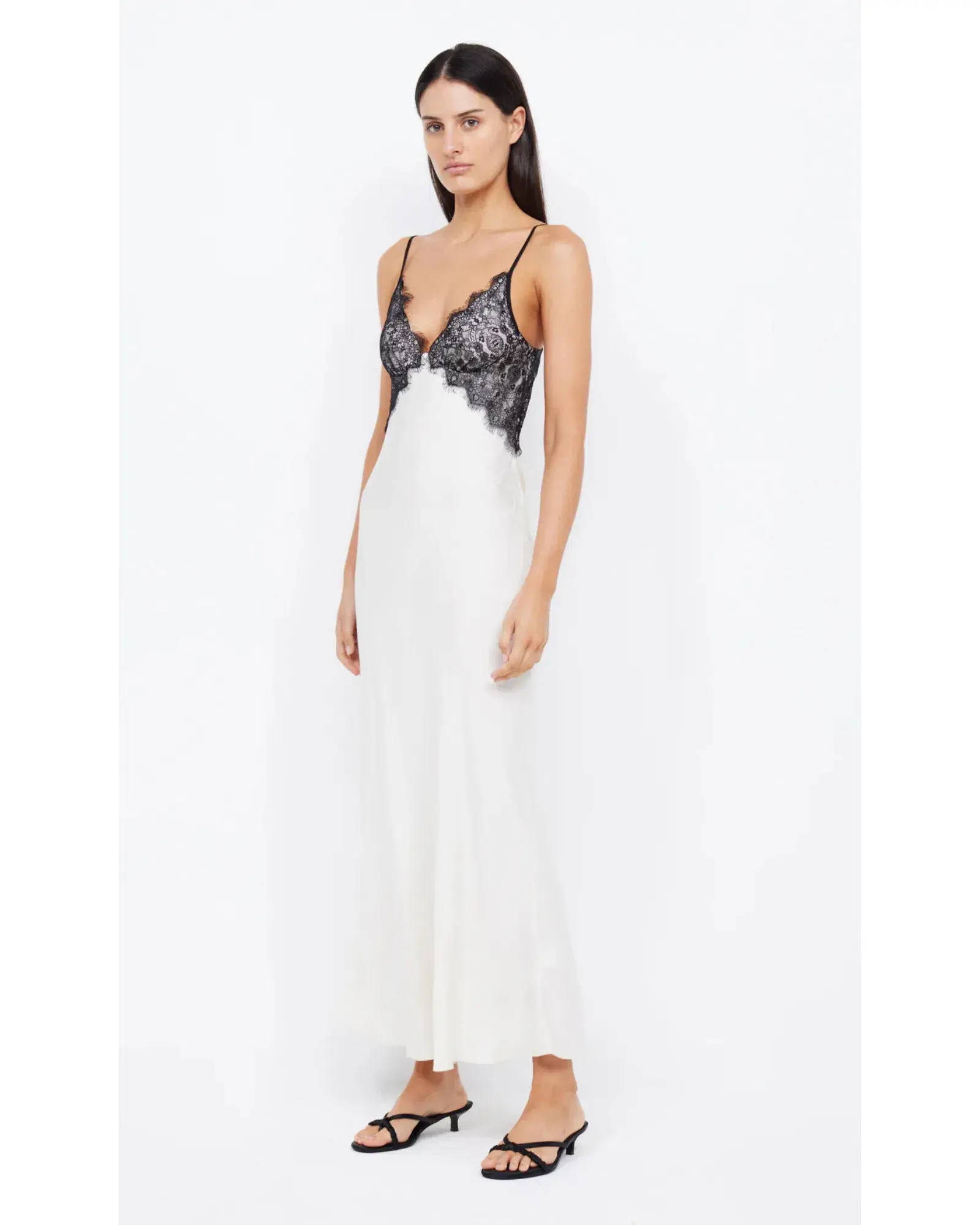 Bec & Bridge Emery Lace Maxi Dress Ivory/Black Size AU 6  - Image 2