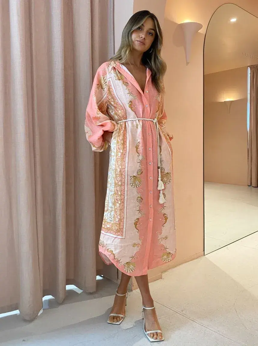 Alemais Ursula Shirtdress in Pink Size AU 6 - Image 3