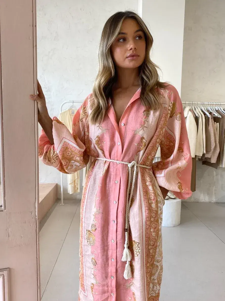 Alemais Ursula Shirtdress in Pink Size AU 6 - Image 2