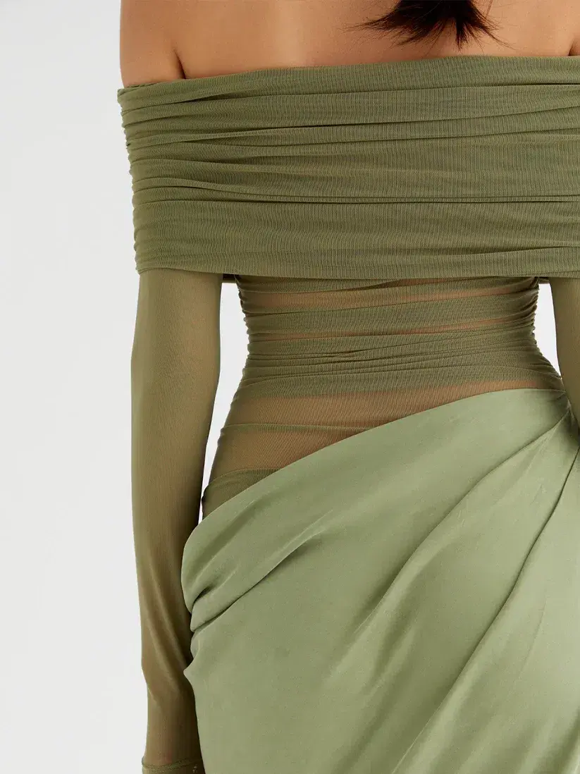 Benni Yasmin Maxi Dress Pistachio Size AU 8 - Image 3