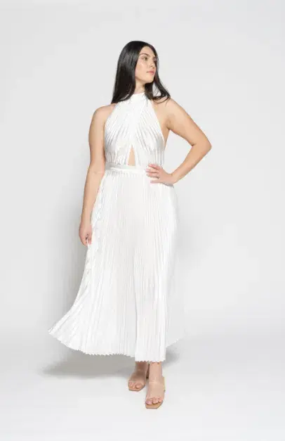 LI’dee Woman  Halter Dress White Size 8  - Image 1