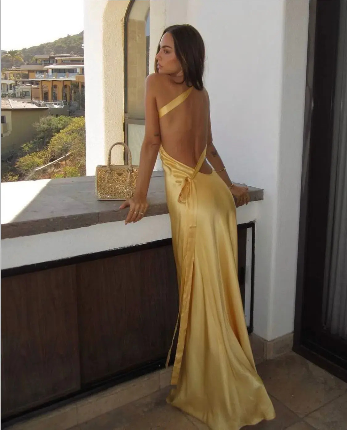 Arcina Ori Monique Dress Rich Yellow Hue Size 8  - Image 6