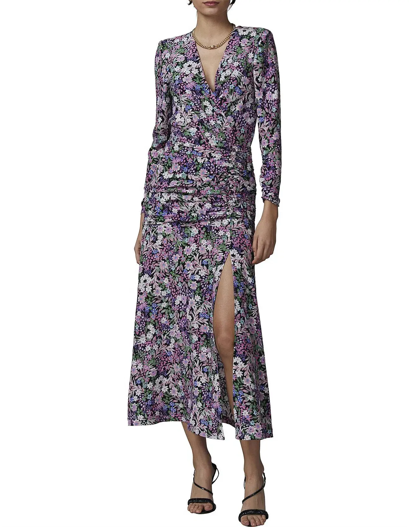 Bec & Bridge Anais L/S Midi Dress Print Size AU 10 - Image 1
