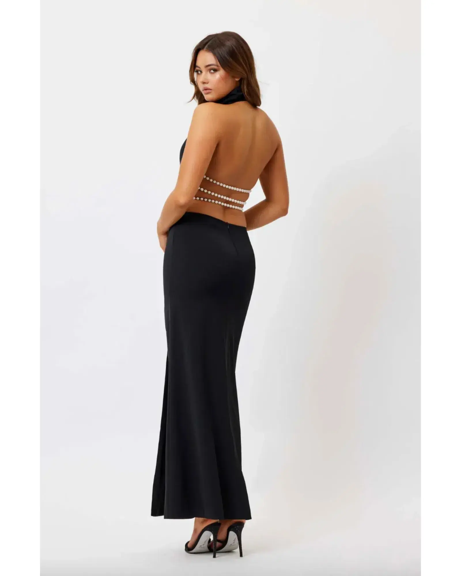 Bianca & Bridgett Sara Pearl Dress Black Size AU 8 - Image 2