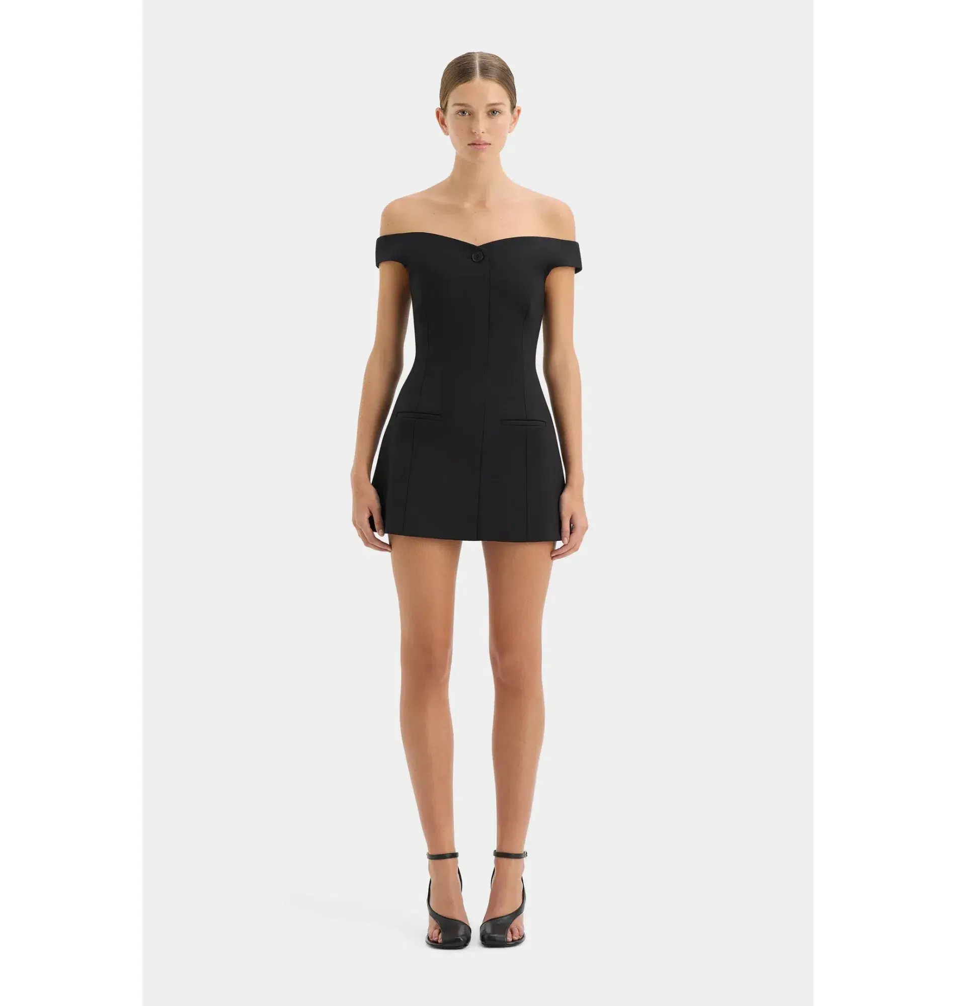 Sir the Label Sandrine Off Shoulder Mini Dress Black Size 4 / AU 14 - Image 1