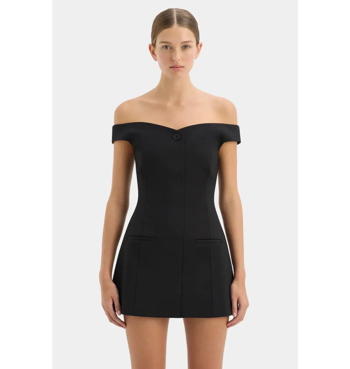 Sir the Label Sandrine Off Shoulder Mini Dress Black Size 4 / AU 14 - Image 2