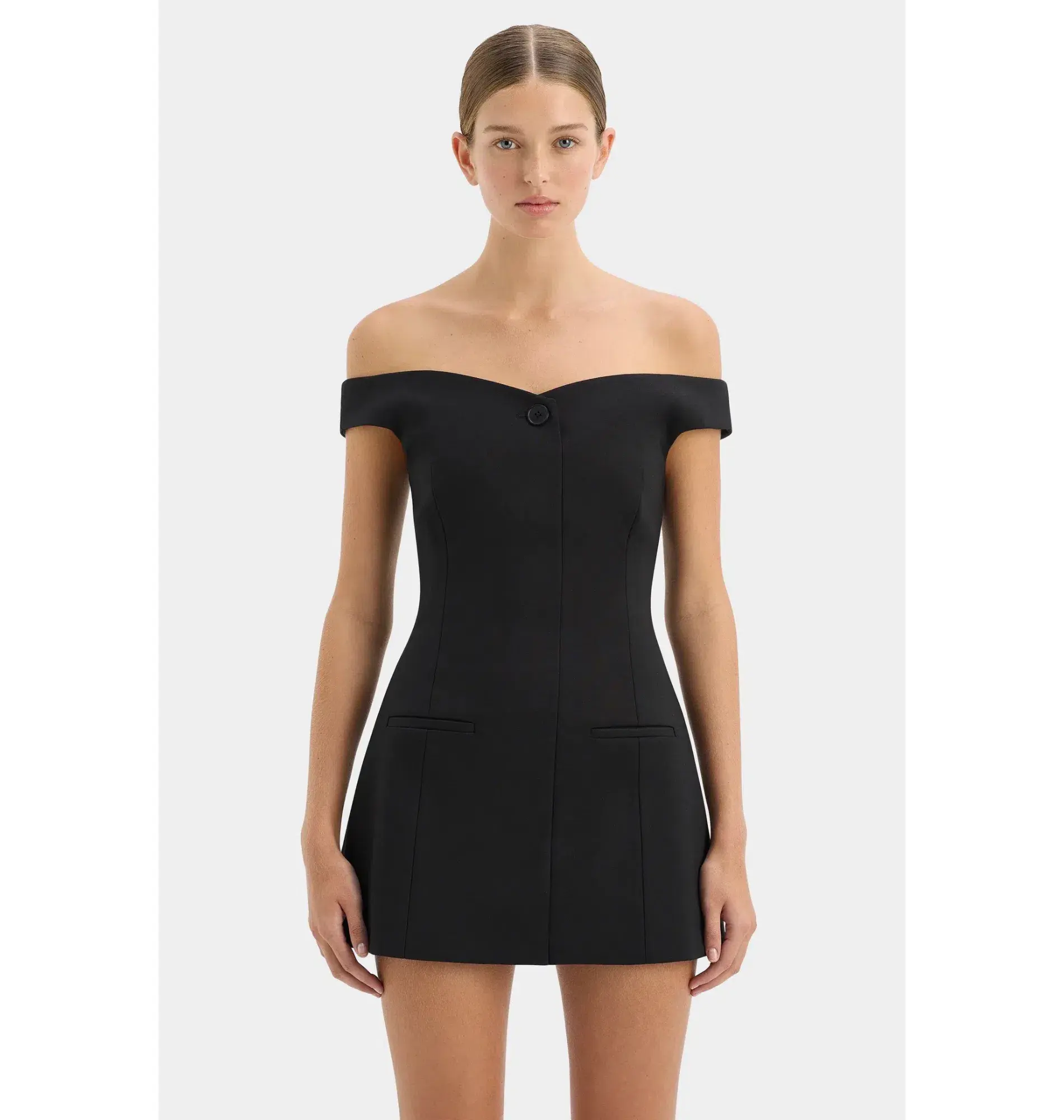 Sir the Label Sandrine Off Shoulder Mini Dress Black Size 4 / AU 14 - Image 2