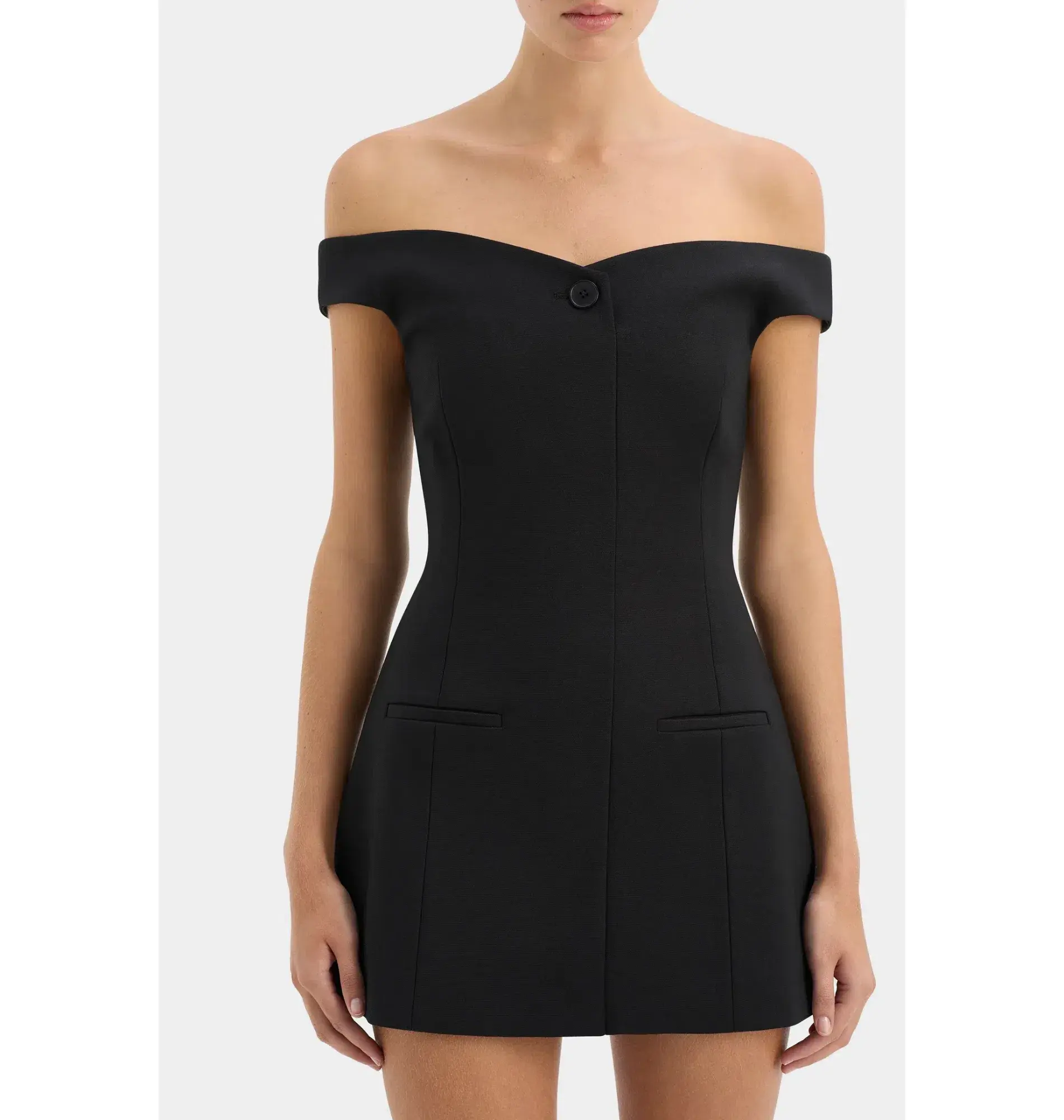 Sir the Label Sandrine Off Shoulder Mini Dress Black Size 4 / AU 14 - Image 4