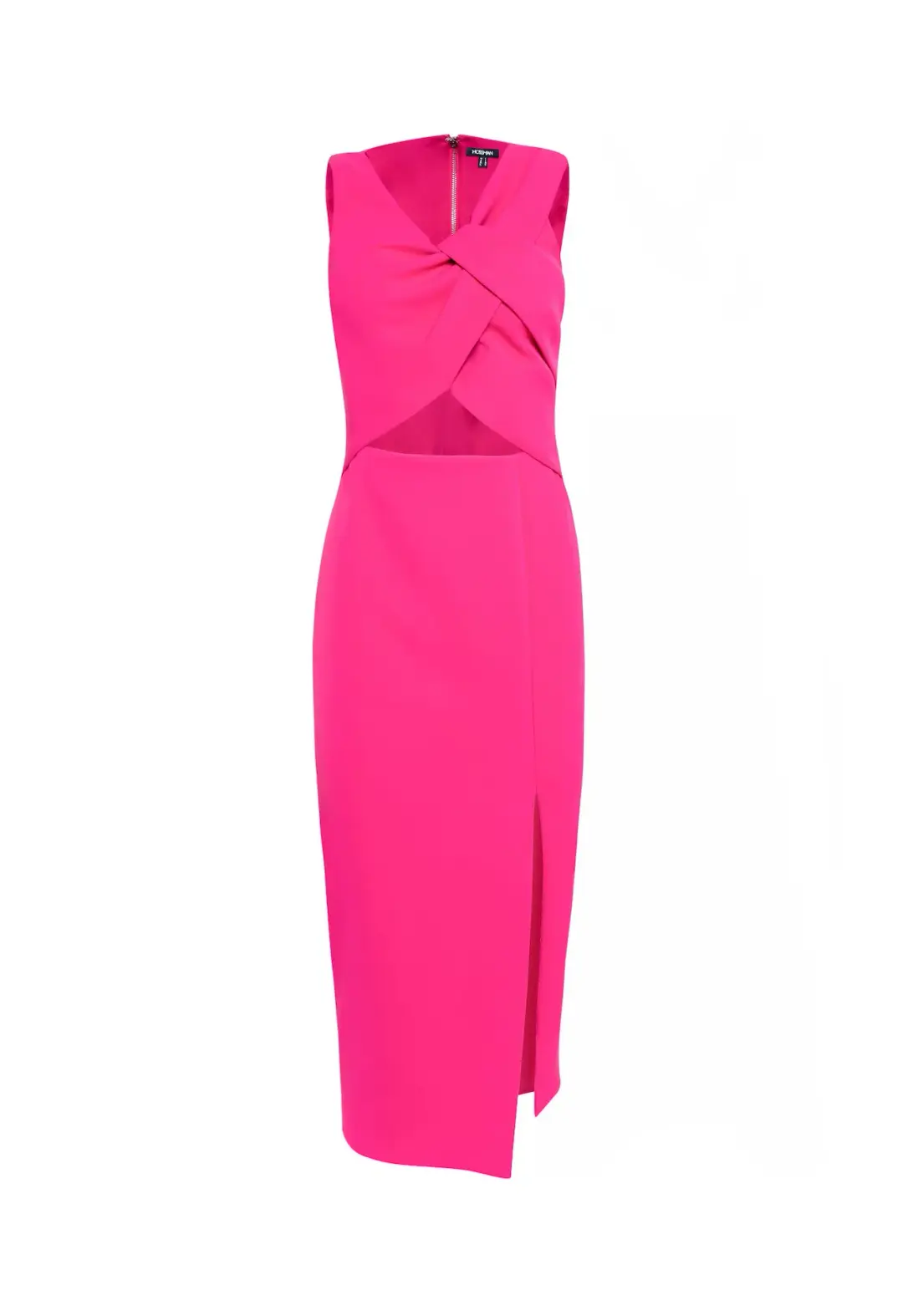 Mossman Solace Draped Midi Dress Fuchsia Size 8 for rent on The Volte - main image