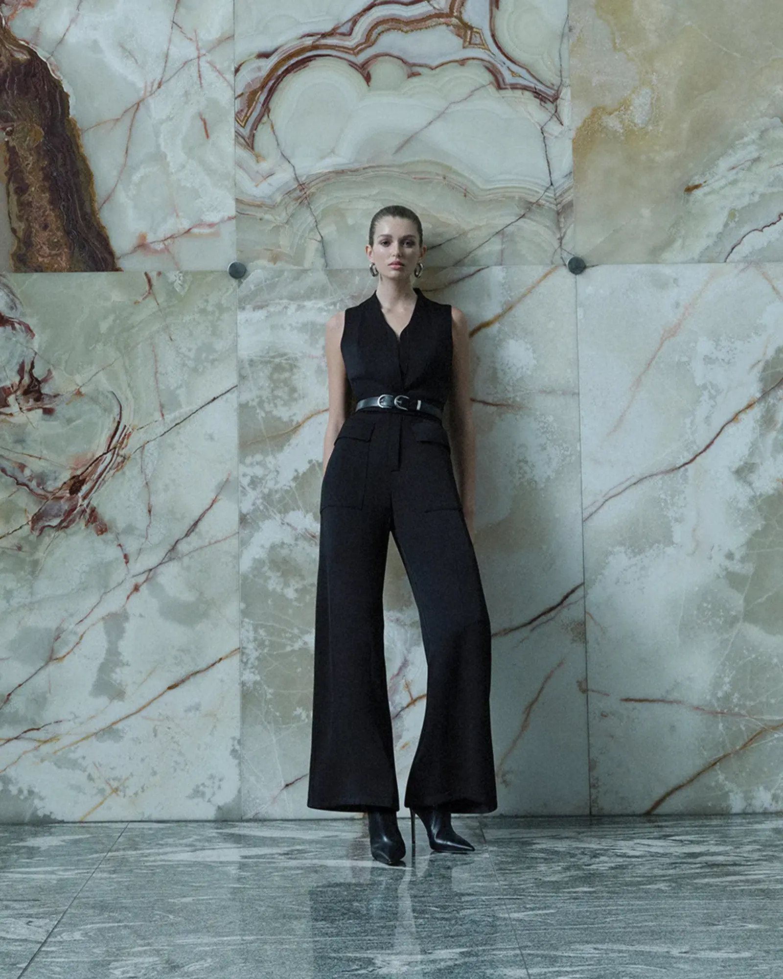 Cue Twill Utility Jumpsuit Black Size 14 - Image 4