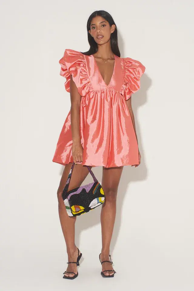 Hansen & Gretel Cosmo Mini Dress in Watermelon Size 6  - Image 1