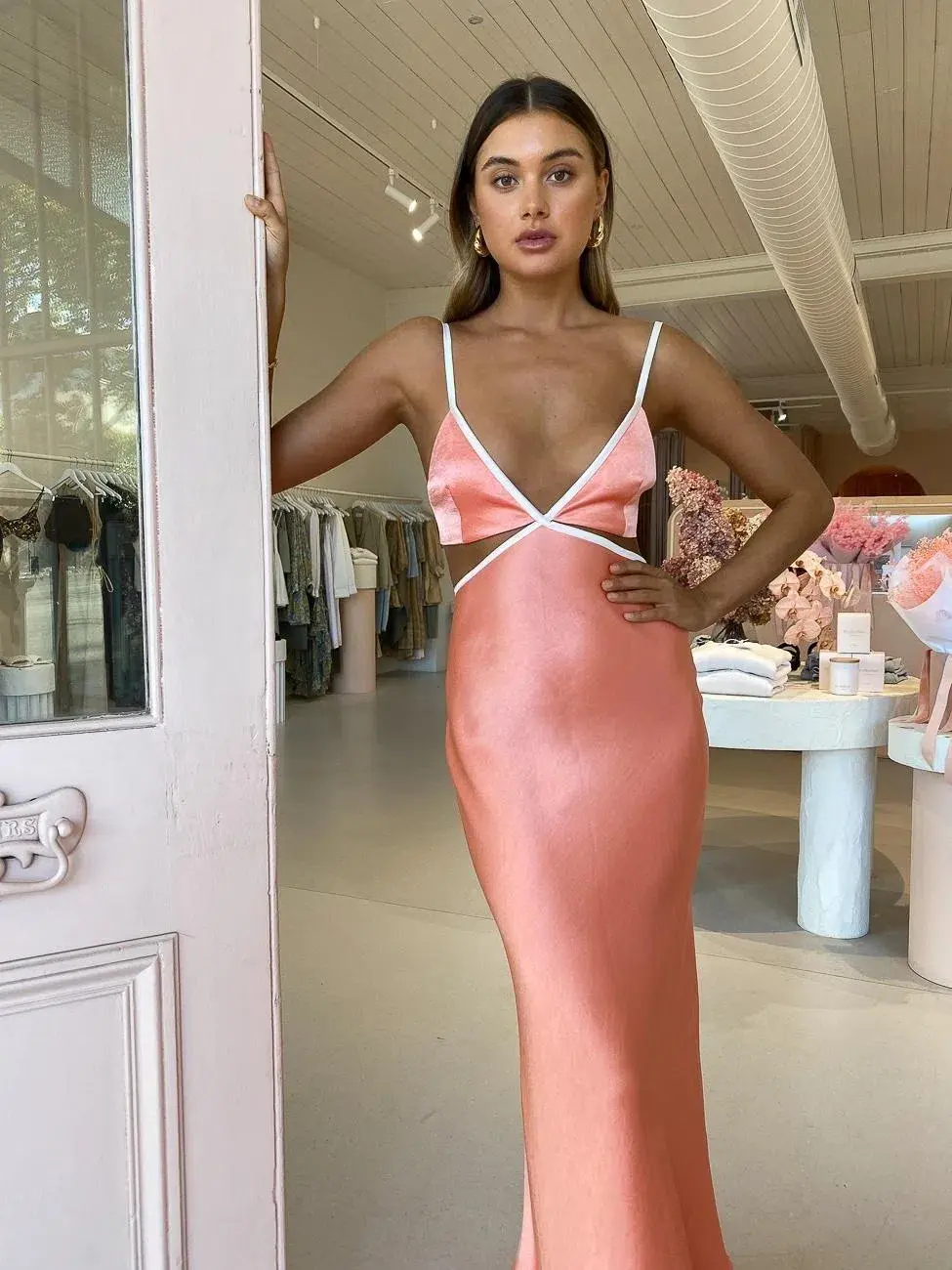 Bec & Bridge Veronique Maxi Dress Coral Size 10  - Image 2