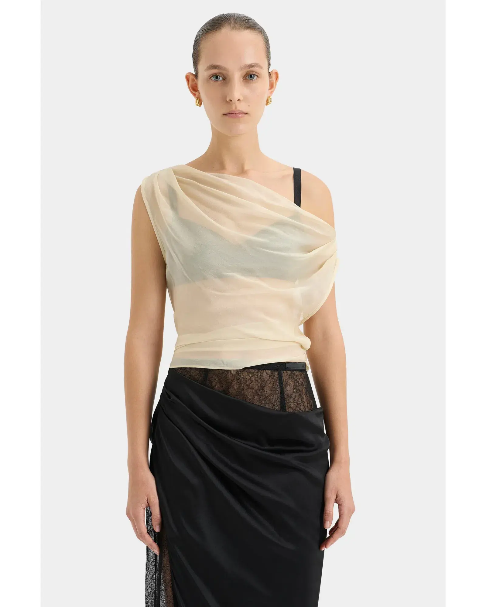 Sir the Label Strobe Cowl Top Bone Size 2 / AU 10 - Image 2