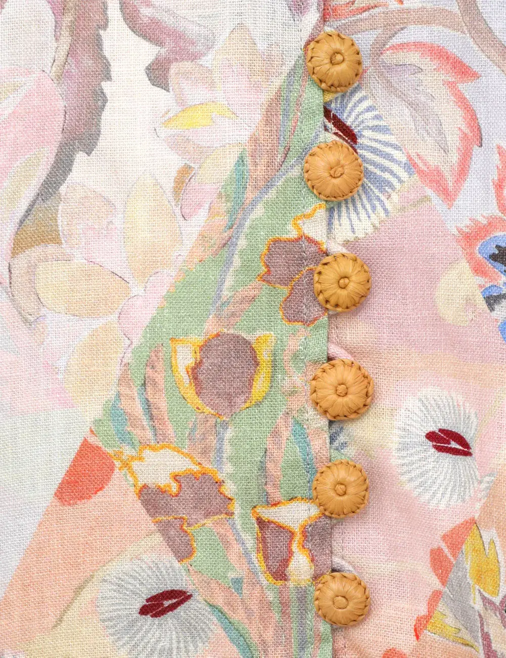 Zimmermann Illustration Belted Mini Dress in Multi Floral Diamond Size 1 / AU 10 - Image 7