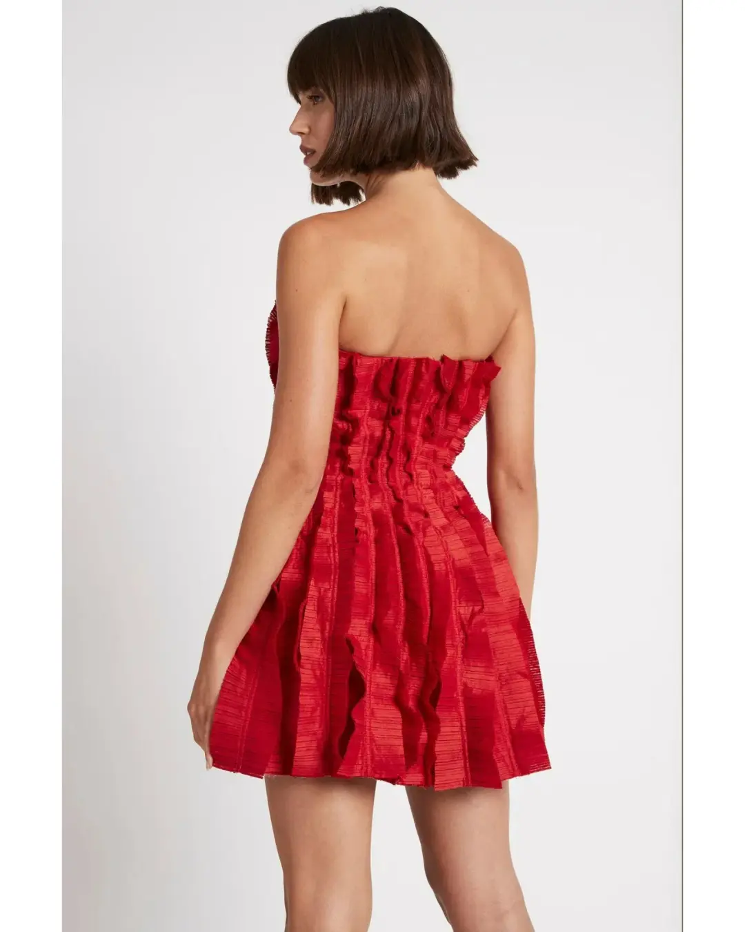 Aje Hybrid Mini Dress in Scarlet Red Size AU 14 for rent on The Volte - main image