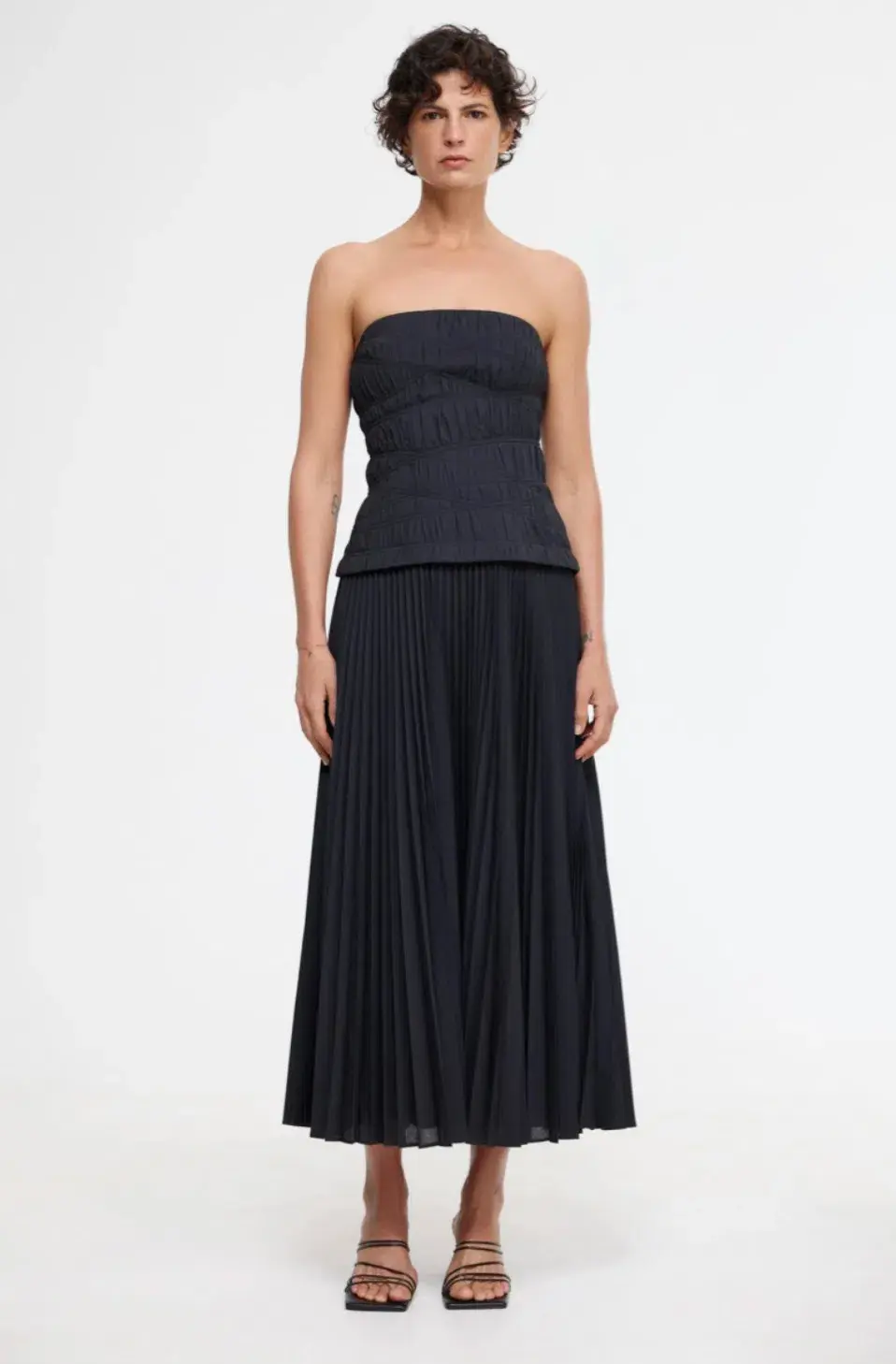 Acler Black Bristol Midi Dress in Black Size AU 10 - Image 1
