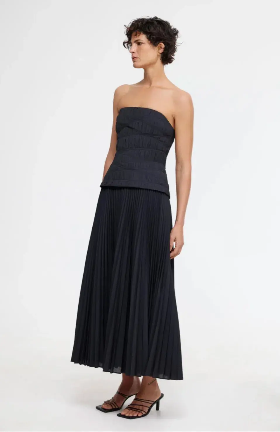 Acler Black Bristol Midi Dress in Black Size AU 10 - Image 2