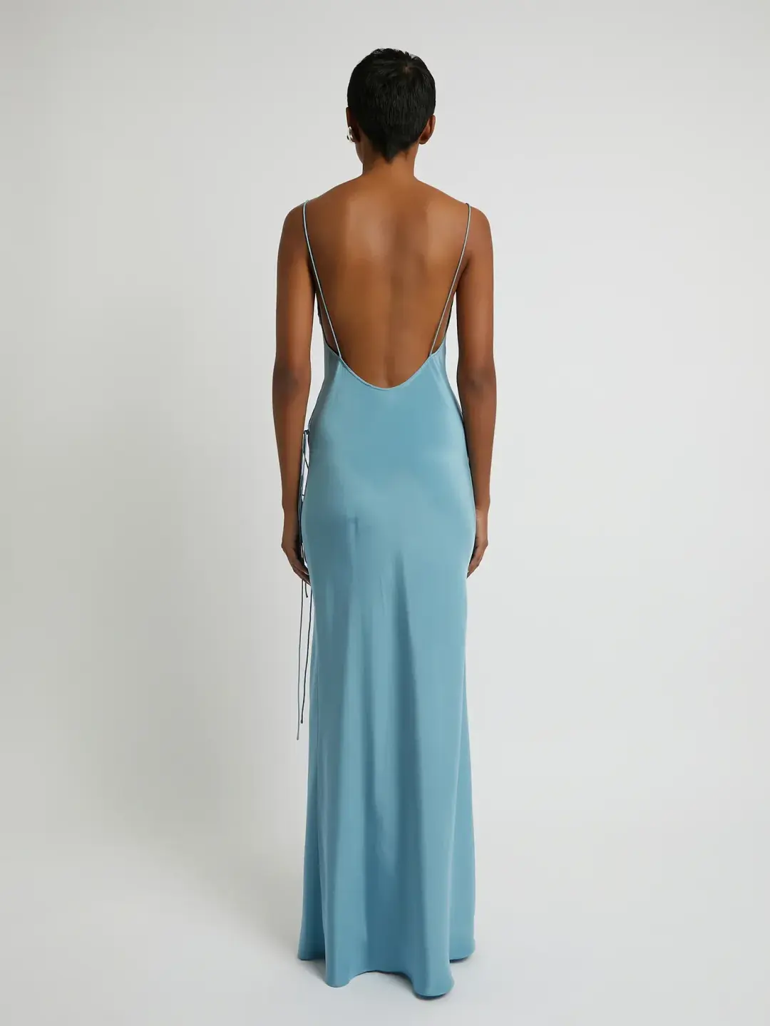 Christopher Esber Slope Silk Tie Dress Blue Size AU 10  for rent on The Volte - main image