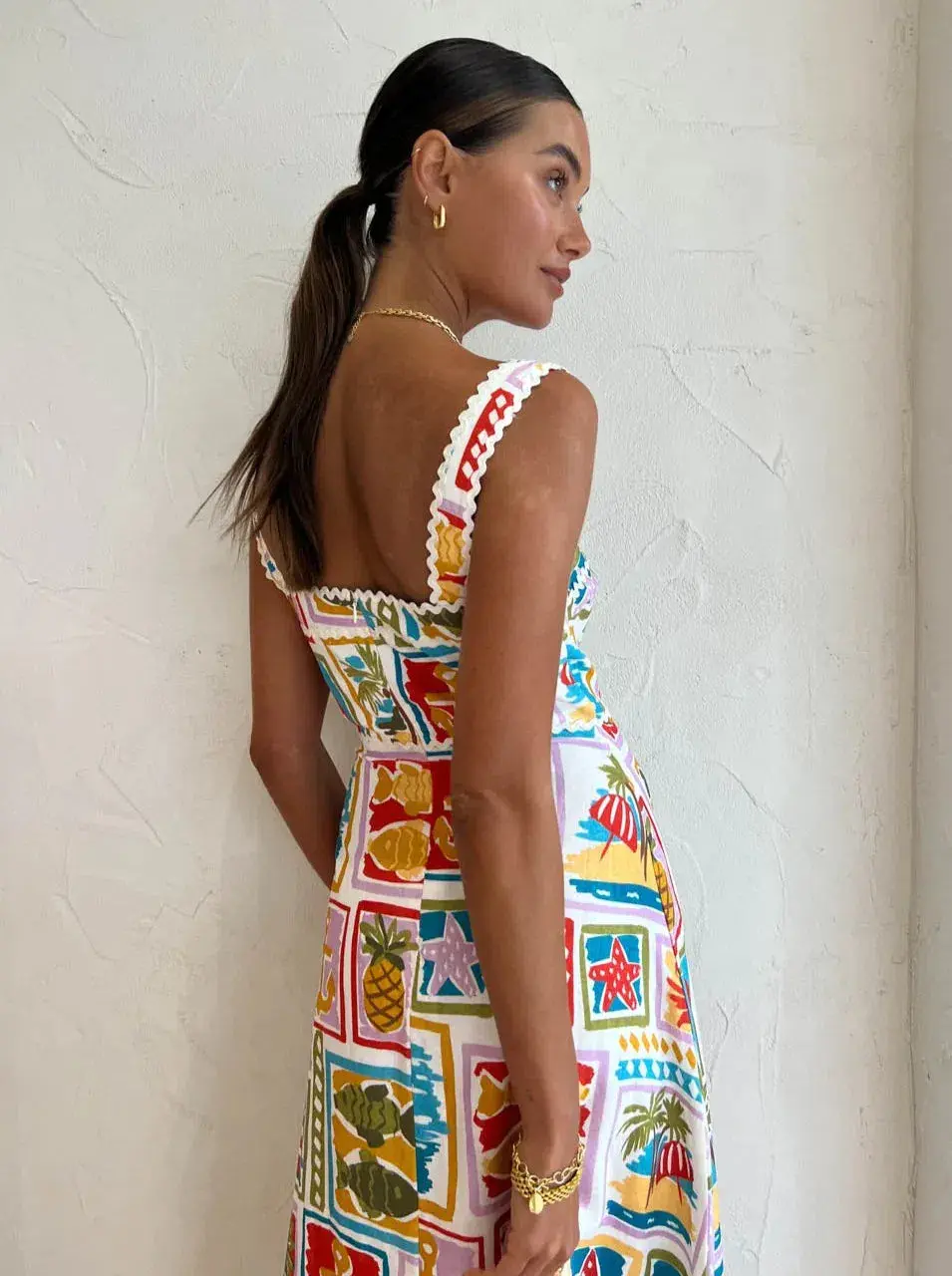 By Nicola Goldie Maxi Dress In Summer Vacation Size 10 - Image 6