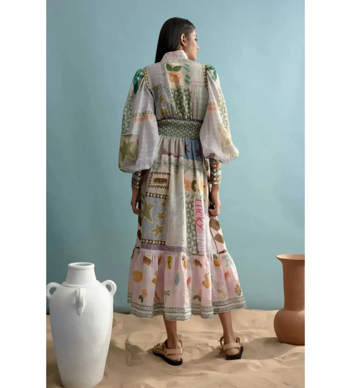 Alemais Emma Gale Shirt Dress Multi Print Size 8  - Image 2