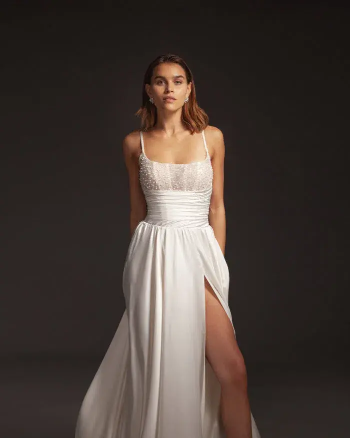 Galia Lahav Tammy Dress White Size 14 - Image 2