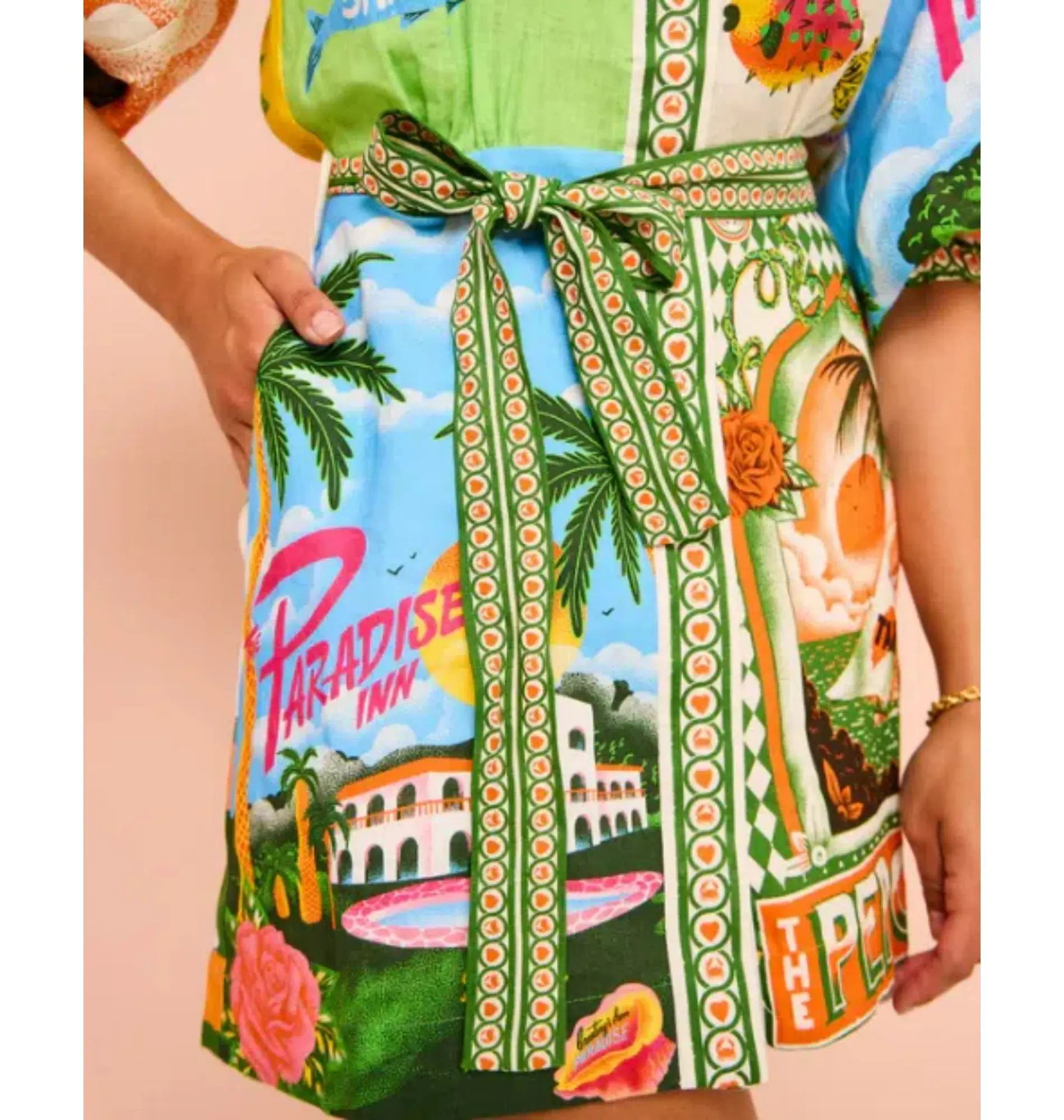Alemais Paradiso Mini Dress Multi Size AU 10 - Image 4