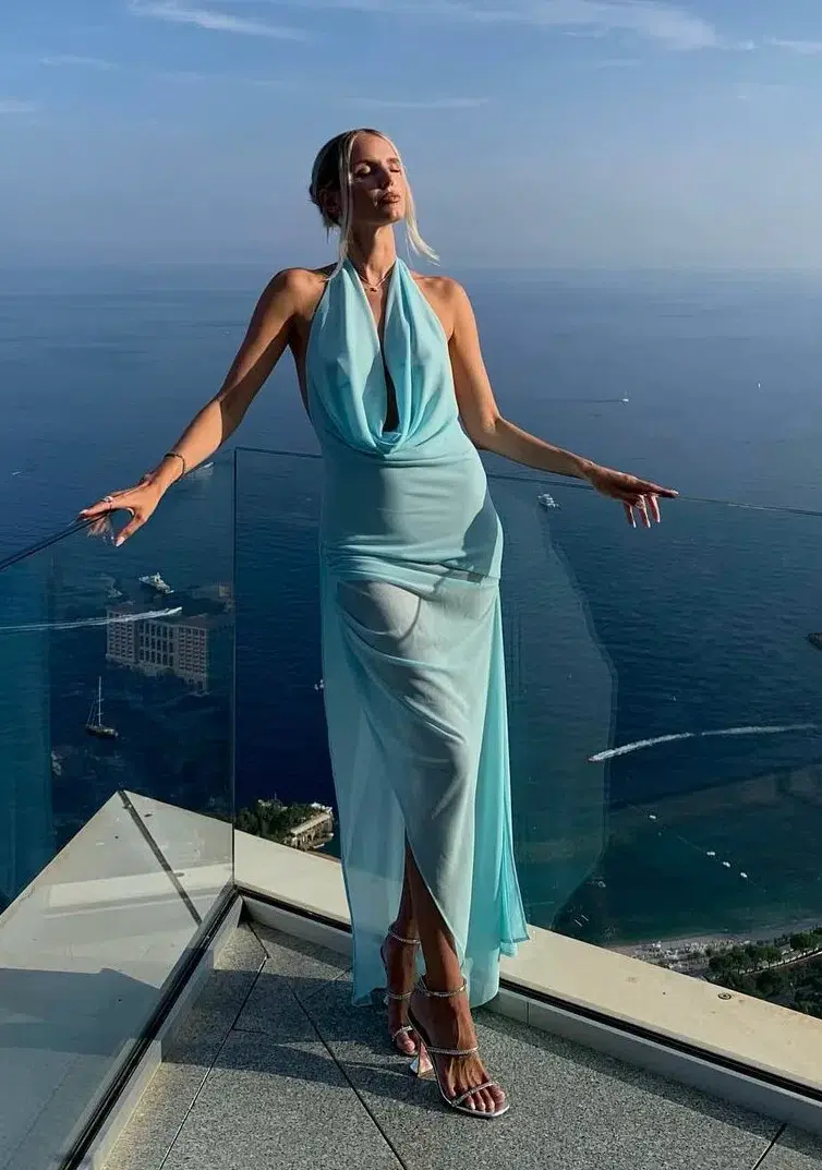 Natalie Rolt Anastasia Dress Baby Blue Size 1 / AU 8 for rent on The Volte - main image