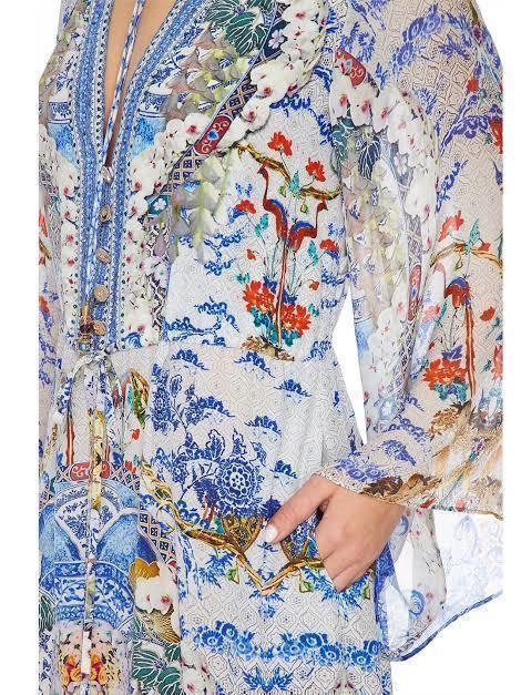Camilla Geisha gateways drawstring button up dress size 14 - Image 2