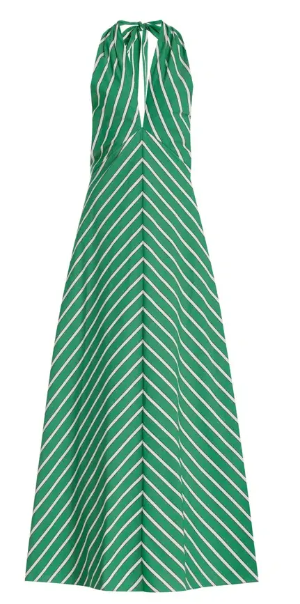 Staud Dawn Halter Dress Seaweed Stripe Size S / AU 8 - Image 3