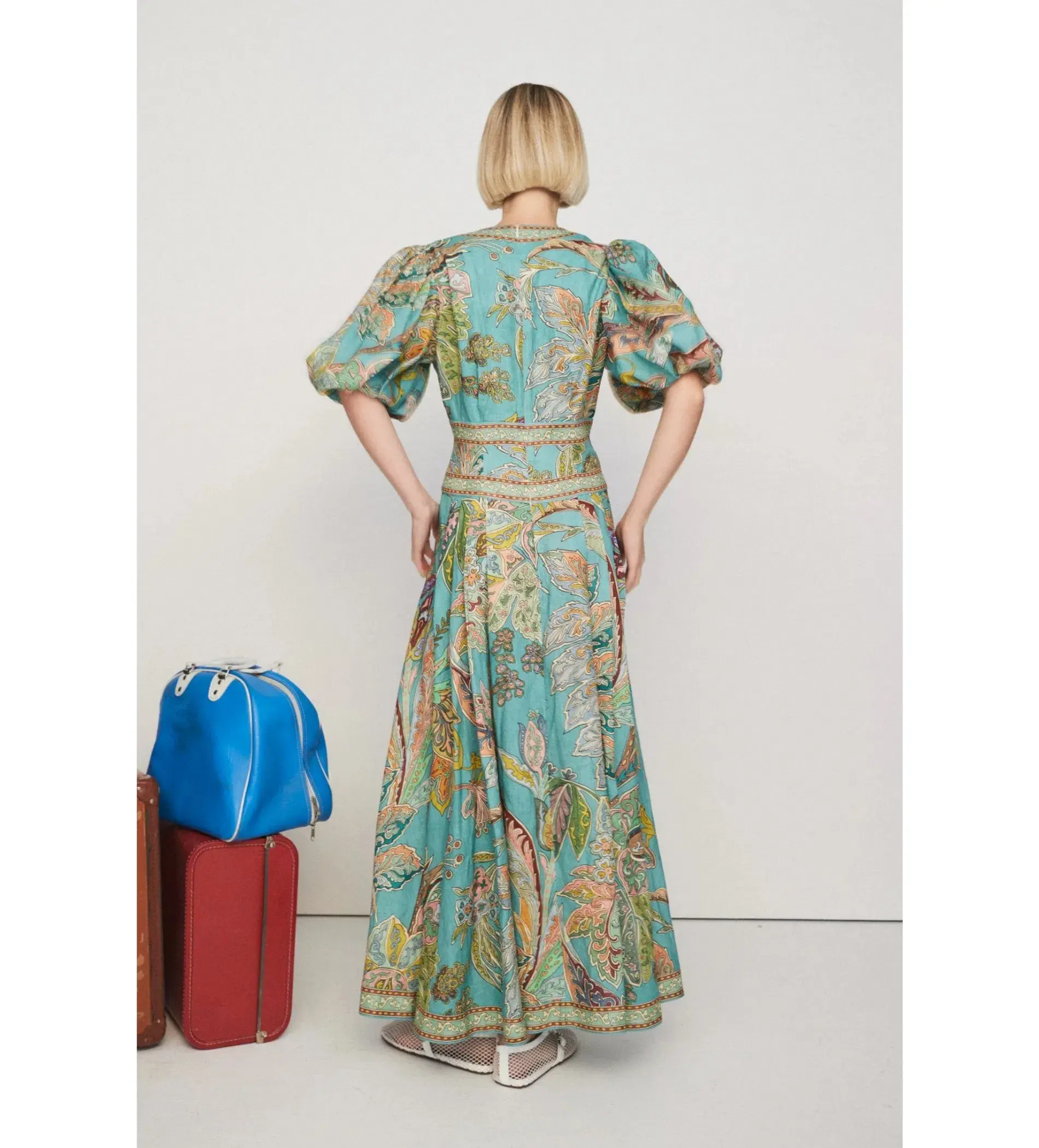 Alemais Franca Midi Dress Green Size 10  - Image 2