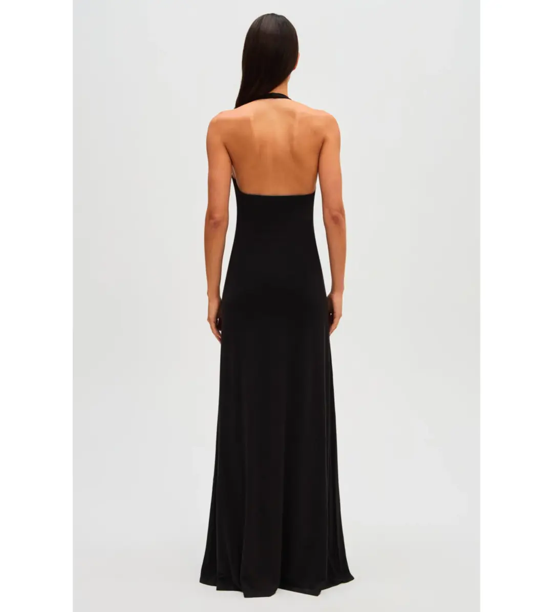 Misha Jennifer Cupro Maxi Dress Black Size 8  for rent on The Volte - main image