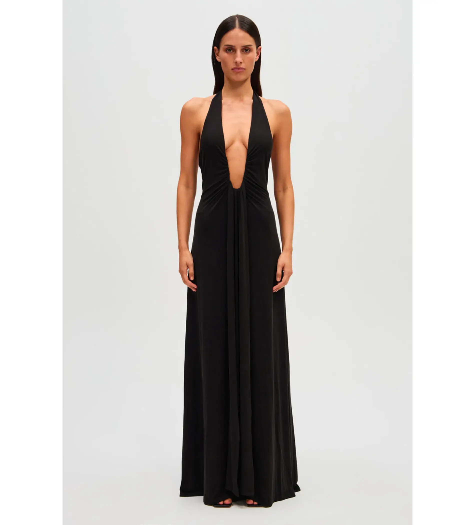 Misha Jennifer Cupro Maxi Dress Black Size 8  - Image 1