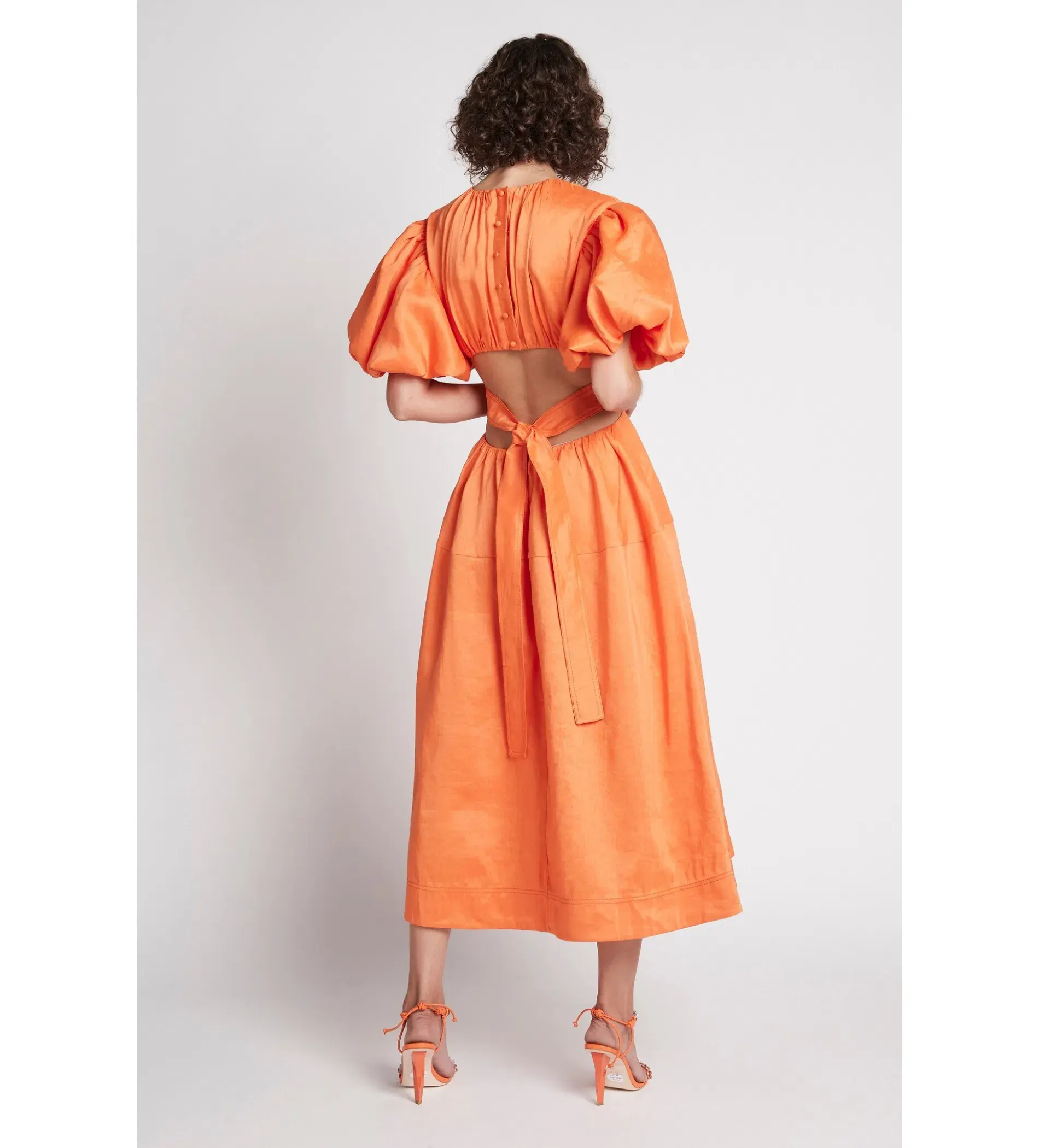 Aje Cossette Tie Back Orange Size Au 10 - Image 1