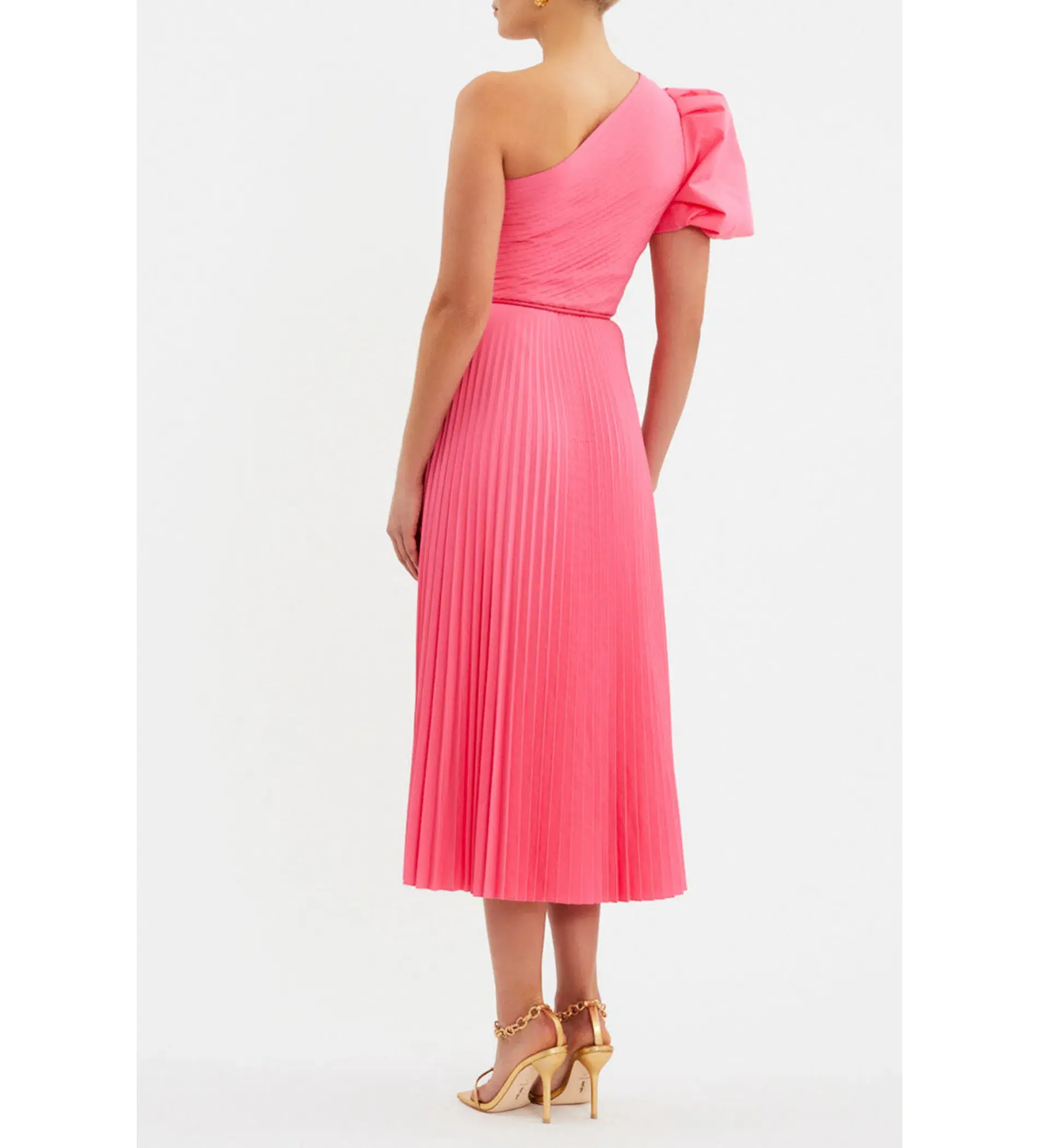 Rebecca Vallance Rosa One Shoulder Midi Dress Pink Size 8 - Image 2