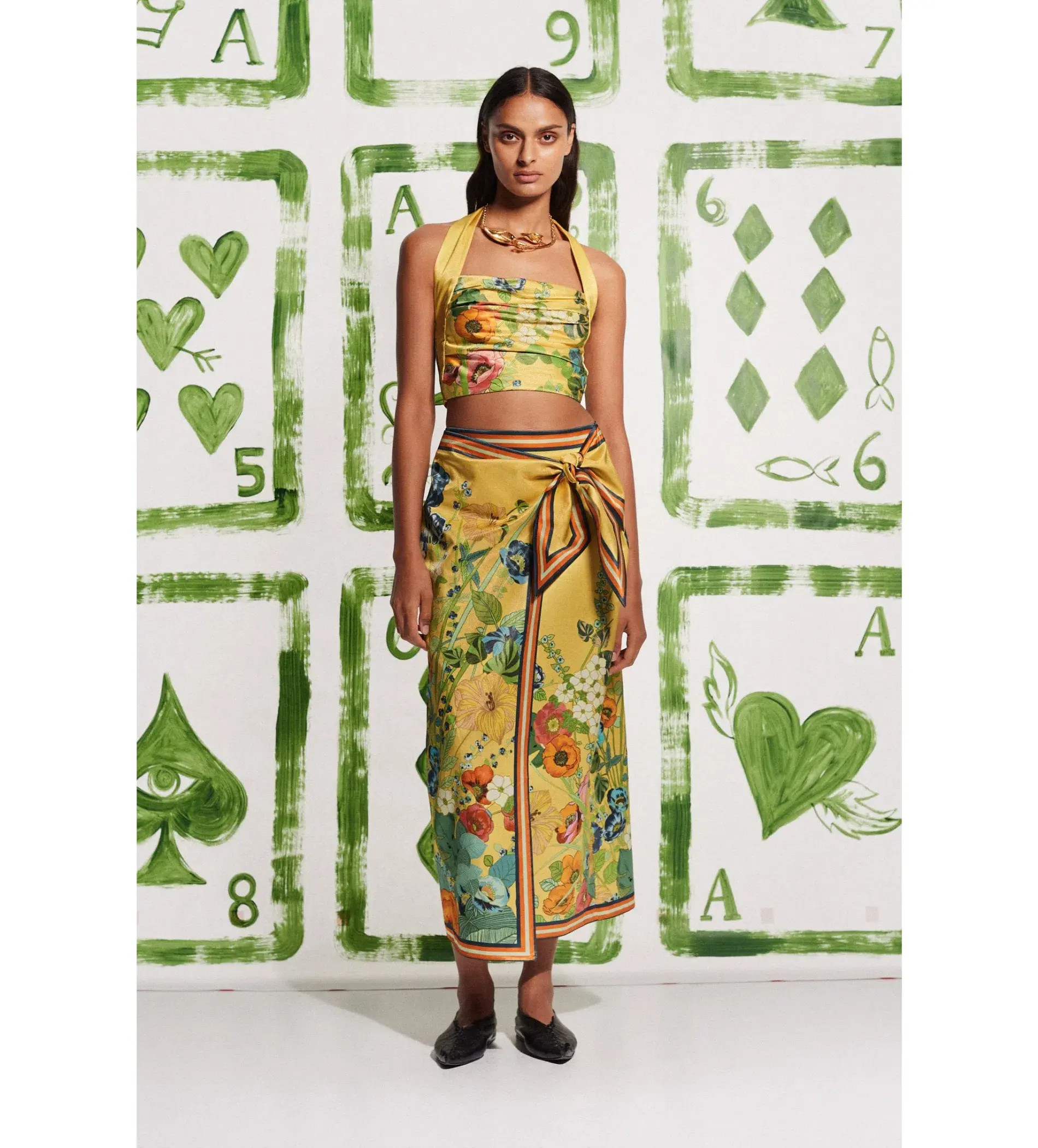 Alemais Cresida Sarong Skirt and Crop Top Set Size 10  - Image 1