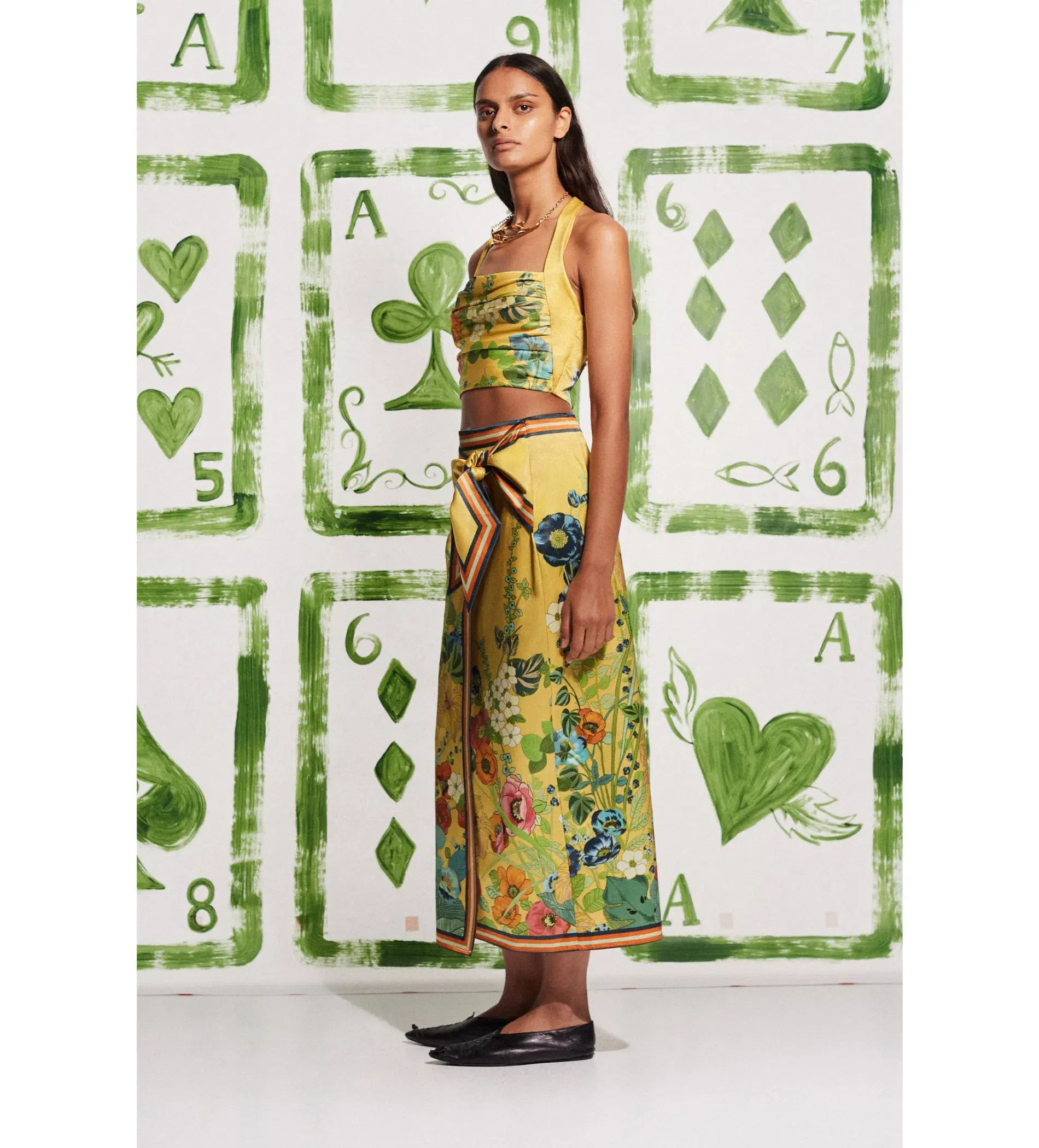 Alemais Cresida Sarong Skirt and Crop Top Set Size 10  - Image 2