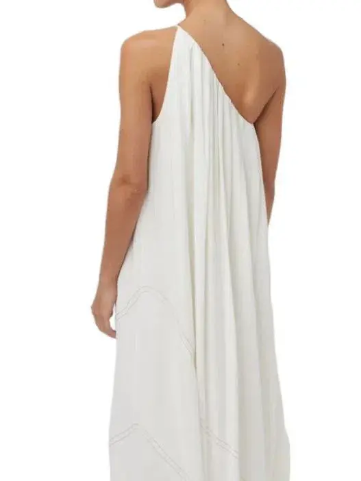 Camilla and Marc Castille One Shoulder Maxi Dress in White Size 10  - Image 5