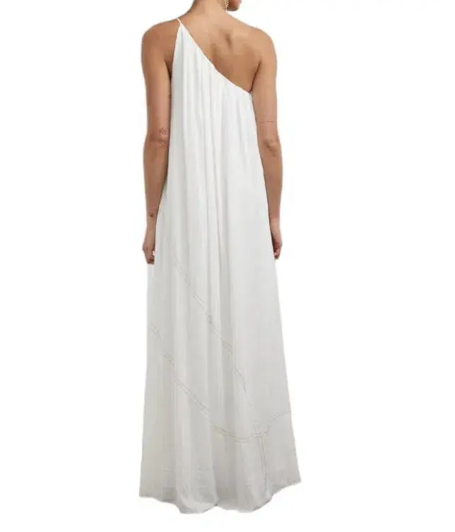 Camilla and Marc Castille One Shoulder Maxi Dress in White Size 10  for rent on The Volte - main image