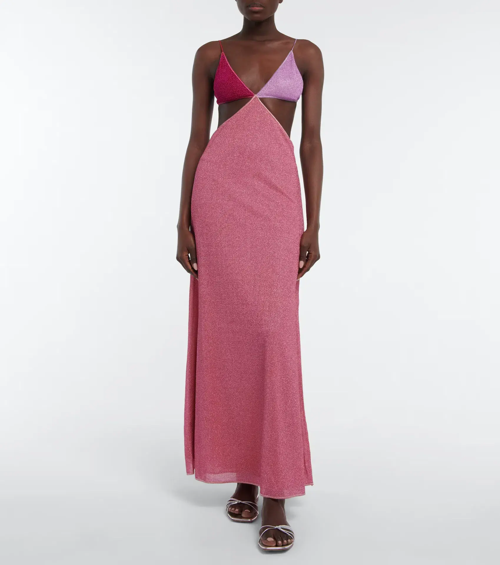 Oséree Cutout Midi Dress Pink Size S / AU 8 - Image 1