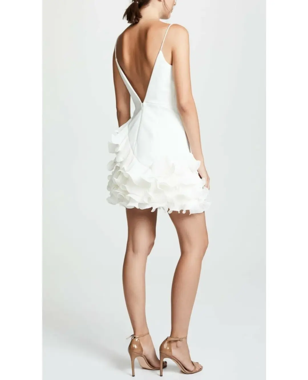 Talulah Golda Ruffle Mini Dress White Size 8 for rent on The Volte - main image
