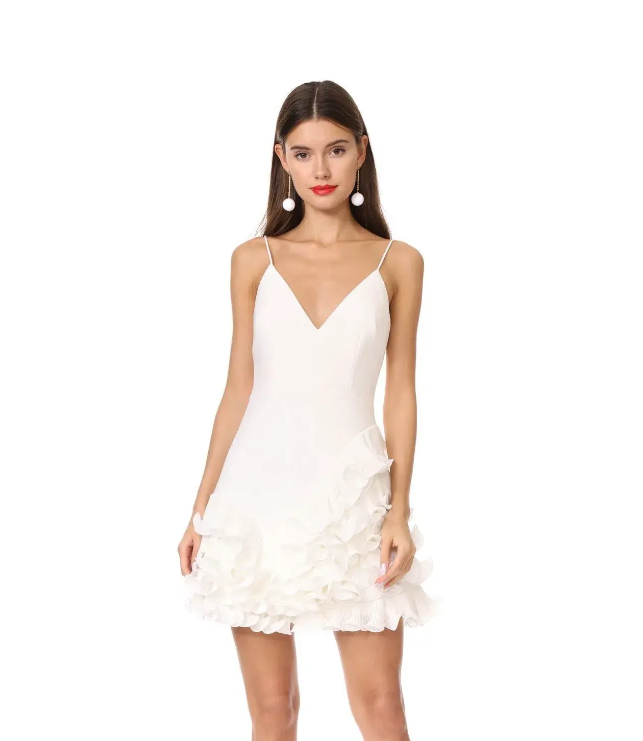 Talulah Golda Ruffle Mini Dress White Size 8 - Image 1