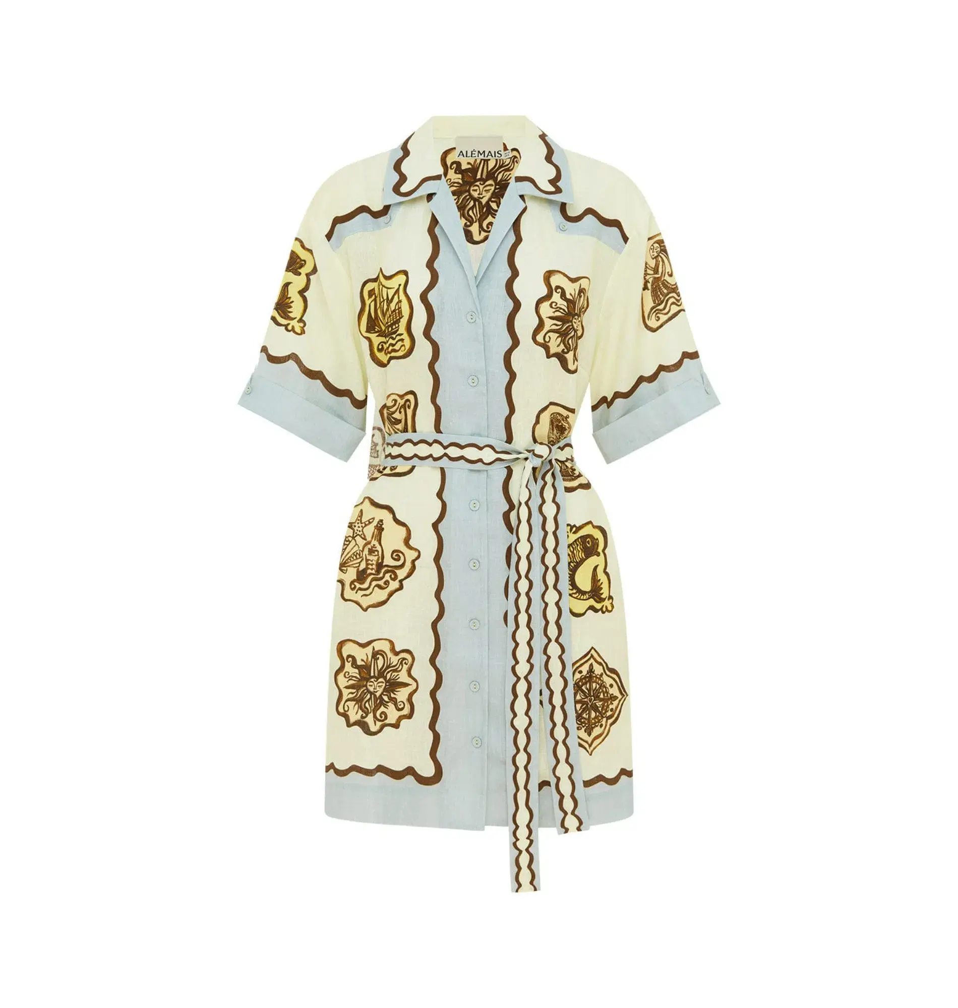 Alemais Relic Mini Dress Print Size AU 8 - Image 4