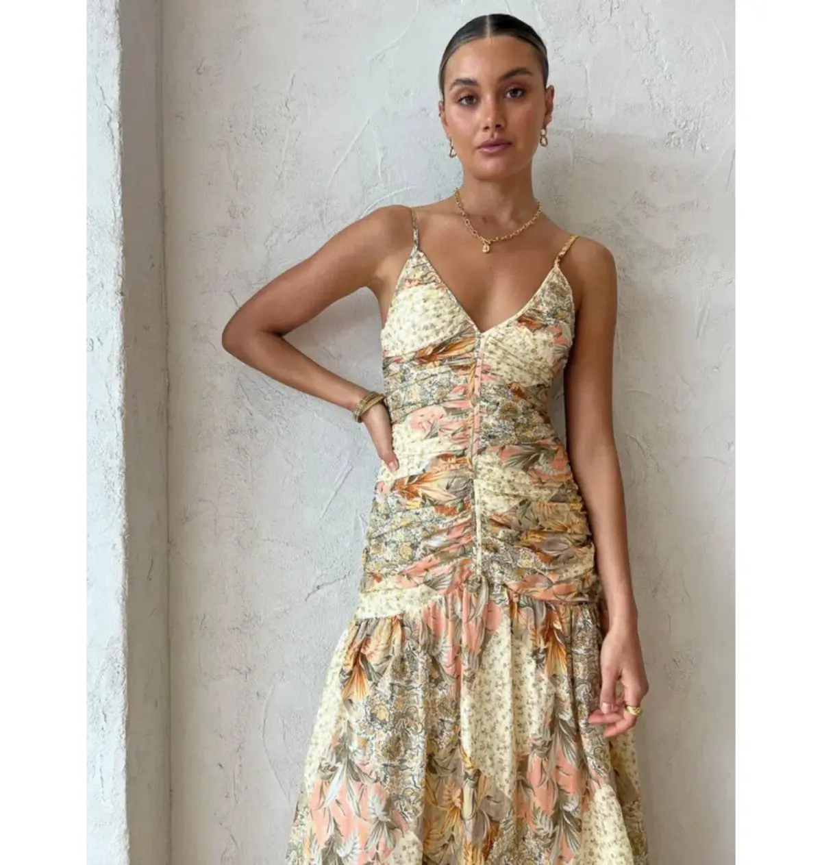 Issy Patchwork Dress Floral Size AU 6   - Image 2