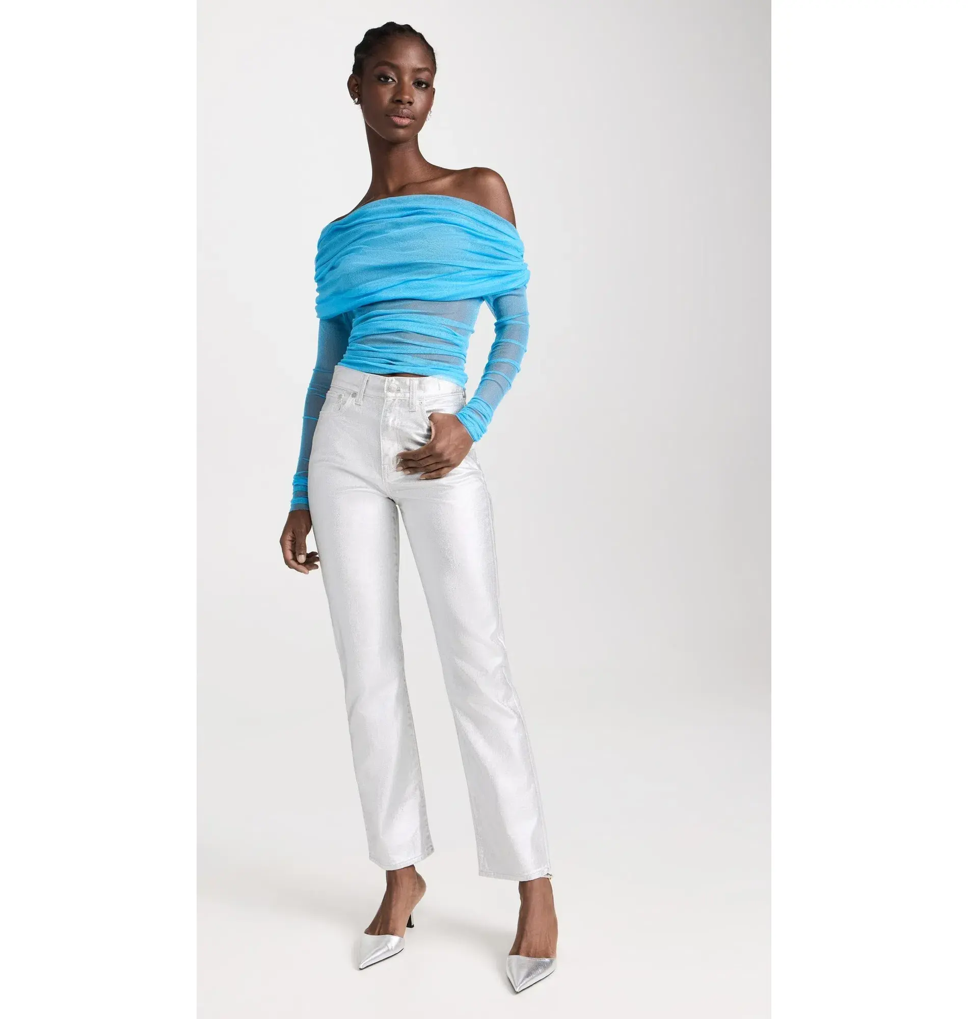 Christopher Esber Veiled Top Blue Size AU 8 - Image 1