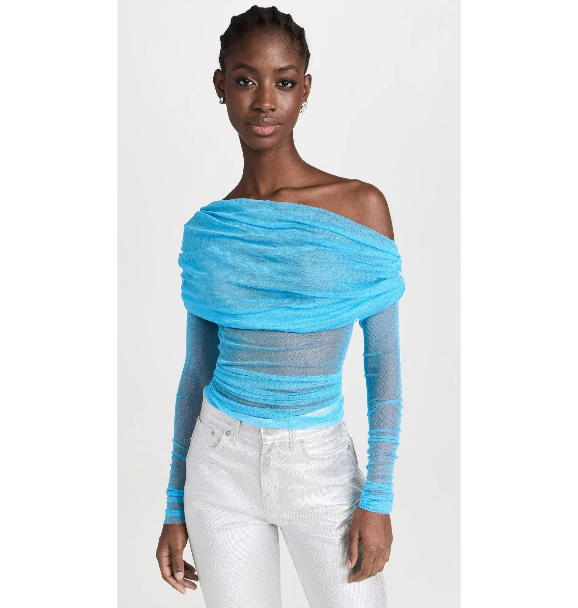 Christopher Esber Veiled Top Blue Size AU 8 - Image 2