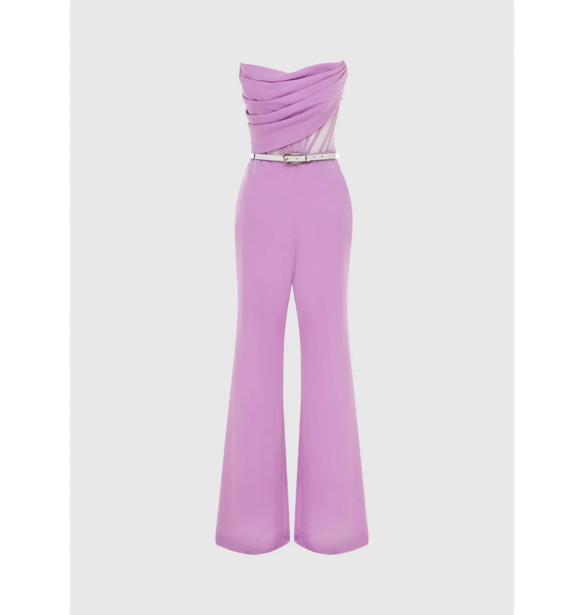 Leo Lin Carmen Draped Jumpsuit Lilac Size AU 10 - Image 1