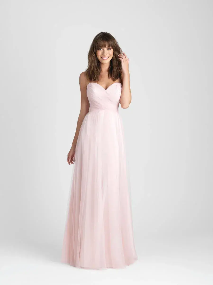 Allure Bridesmaids Tulle Gown Pink Size 10 - Image 1