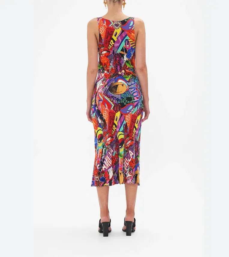 Camilla  Bias Slip With Wide Strap in Radical Birth Print Size L (AU 14) for rent on The Volte - main image