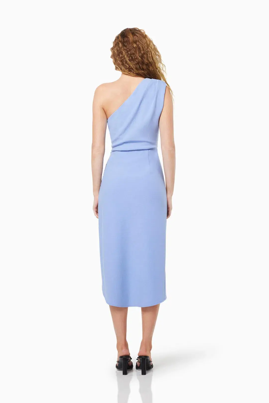 Elliatt One Shoulder Anita Midi Dress Cornflower Blue Size XS / AU 6 - Image 3